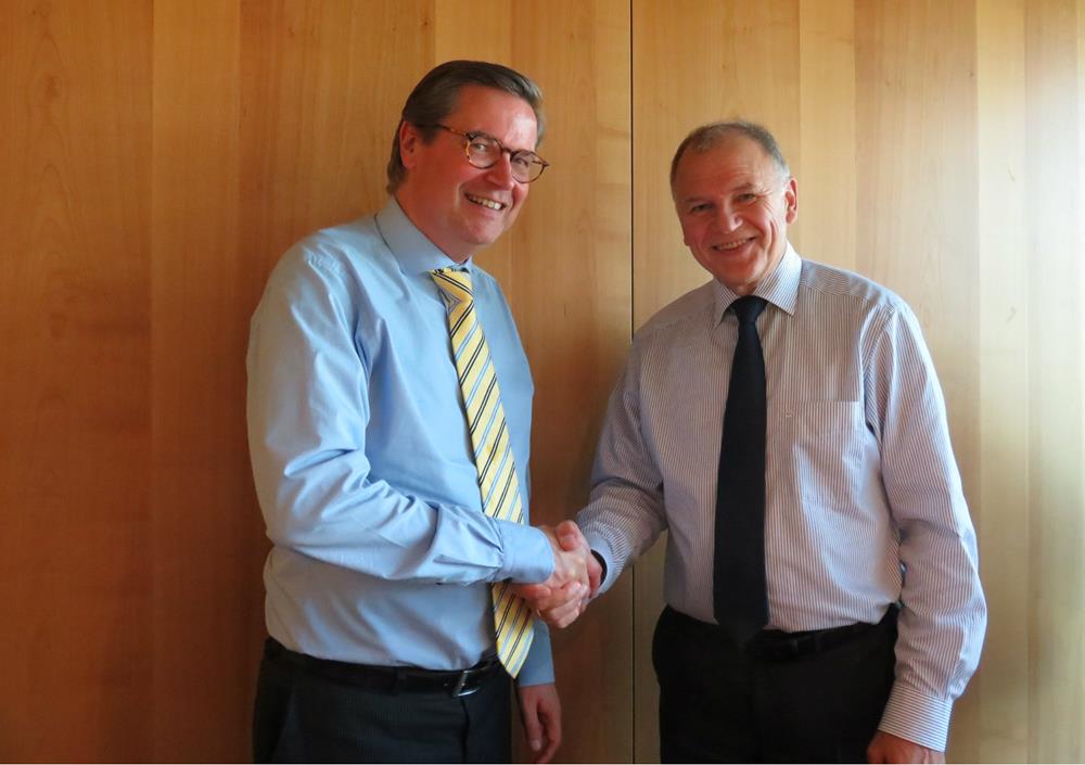 FEFAC President Ruud Tijssens with Commissioner Vytenis Andriukaitis